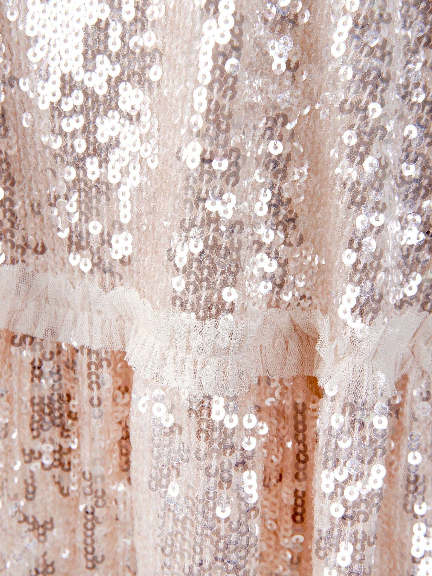 Needle & Thread 女童米拉光泽连衣裙（奶油色）