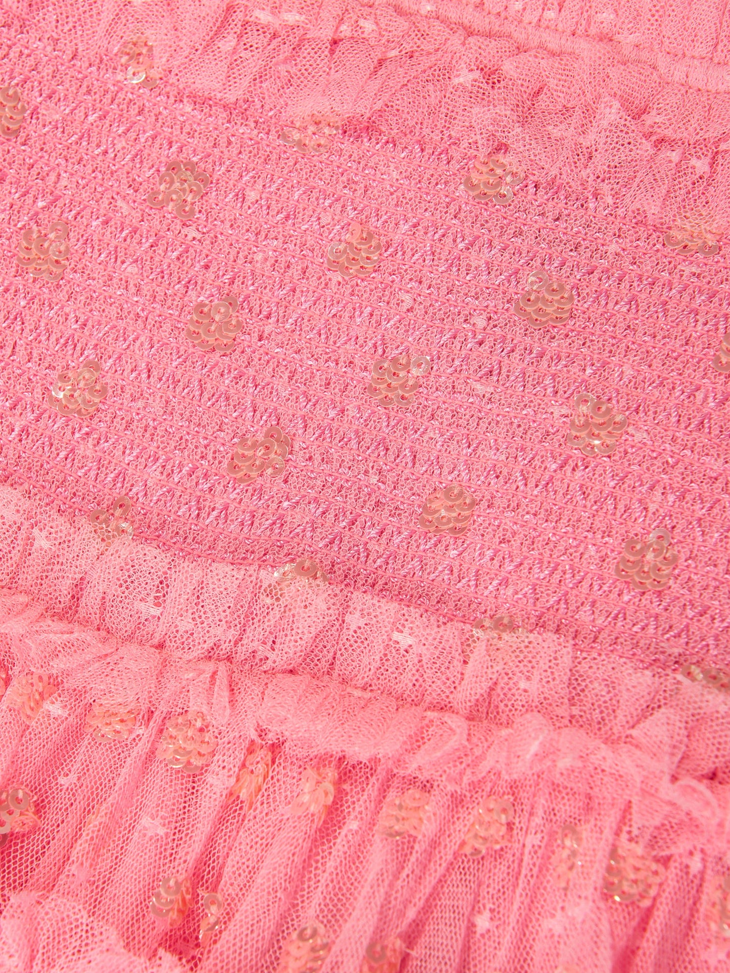 Needle & Thread 女童粉色圆点褶饰连衣裙
