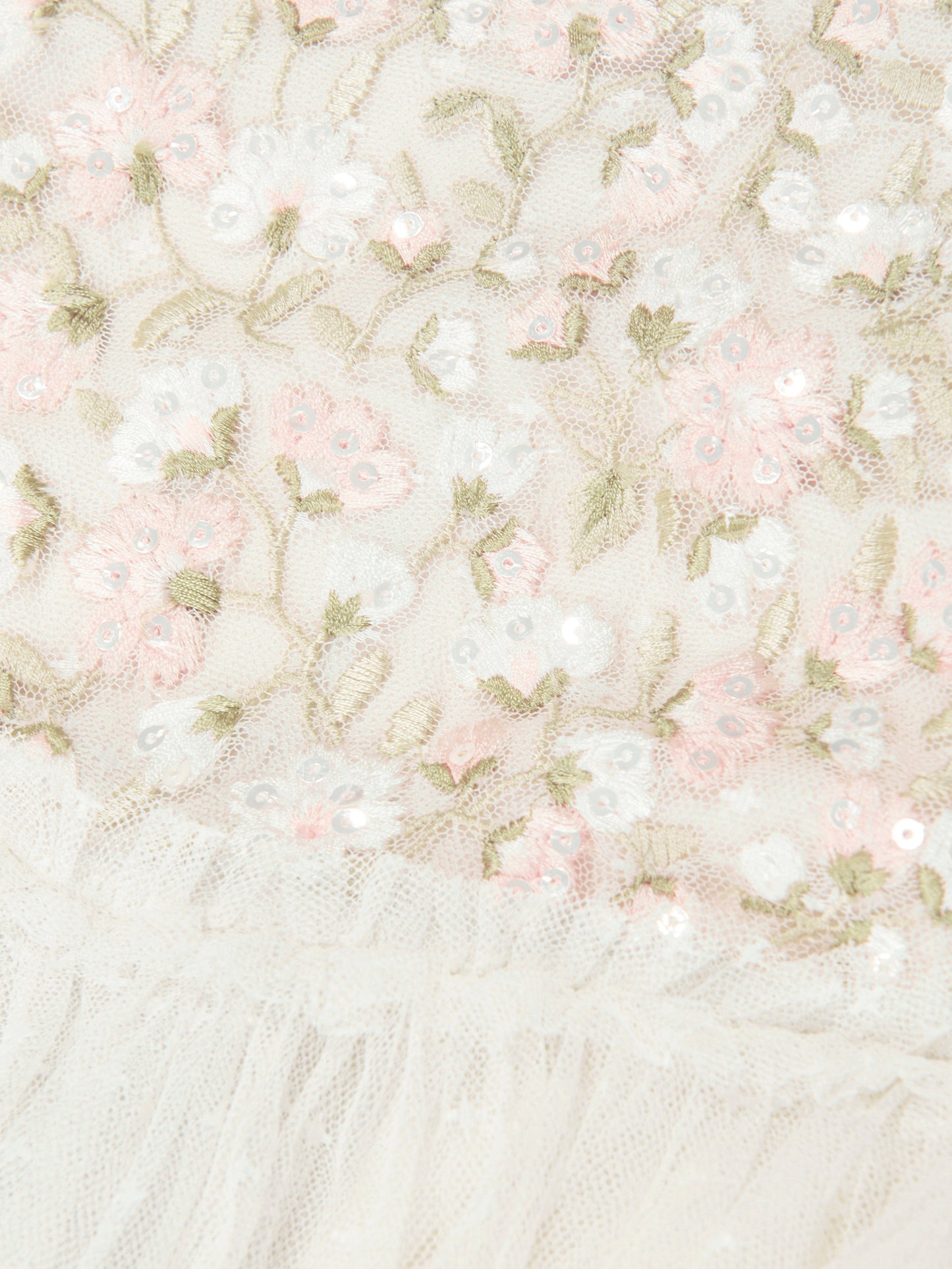 Needle & Thread 女童象牙色 Posy 紧身连衣裙