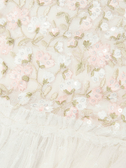 Needle & Thread 女童象牙色 Posy 紧身连衣裙
