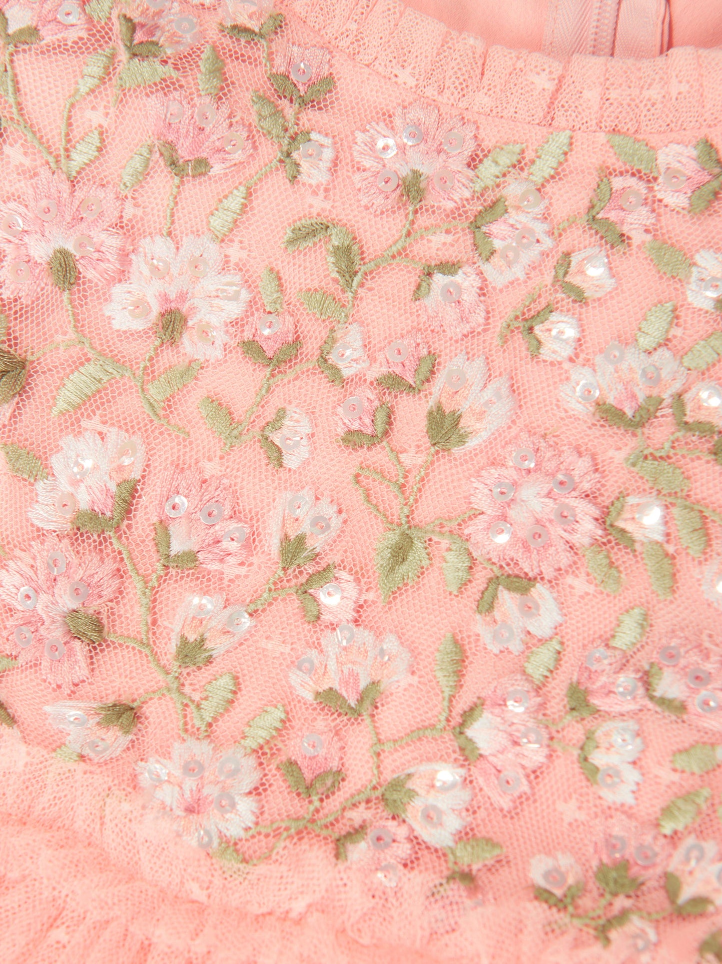 Needle & Thread 女童粉色 Posy 紧身连衣裙