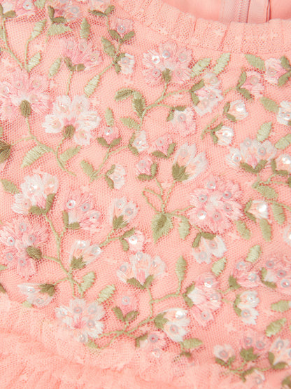 Needle & Thread 女童粉色 Posy 紧身连衣裙