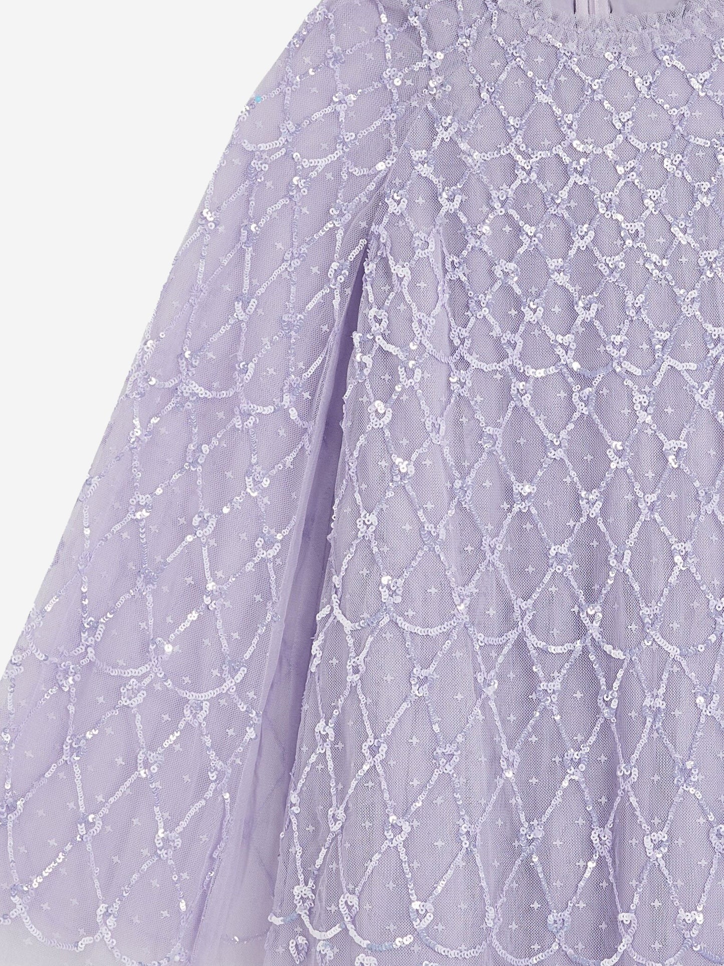 Needle & Thread 紫色女童心形格子斗篷连衣裙
