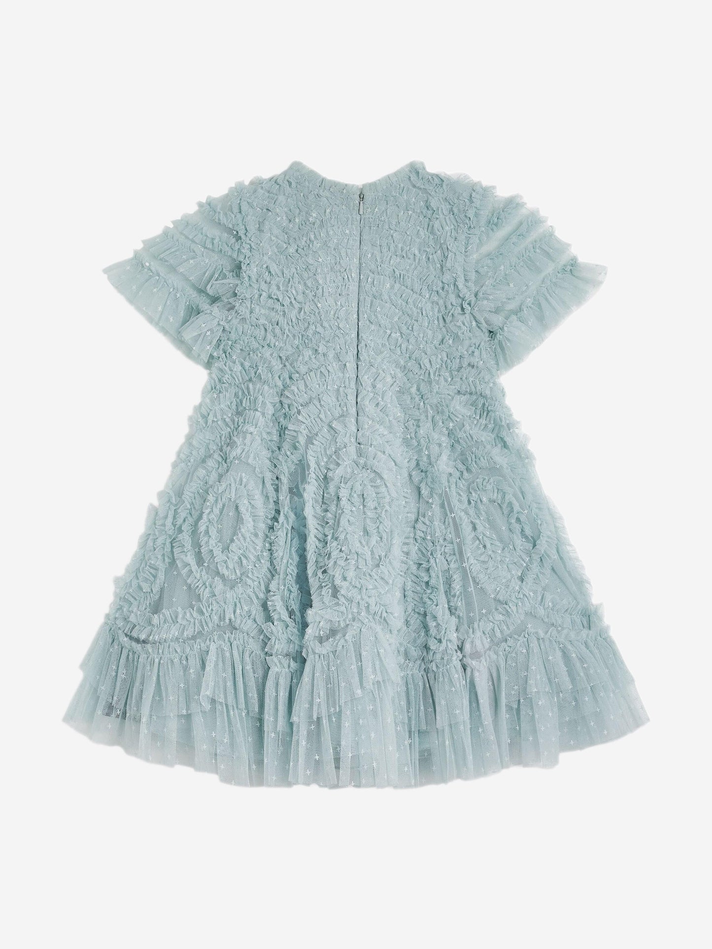 Needle & Thread 女童 Verity 蓝色荷叶边连衣裙