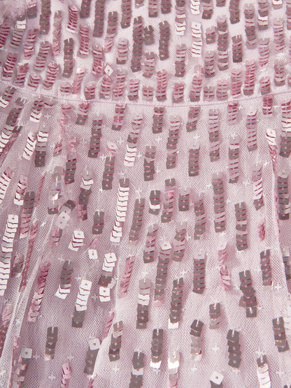 Needle & Thread 女童紫色亮片连衣裙