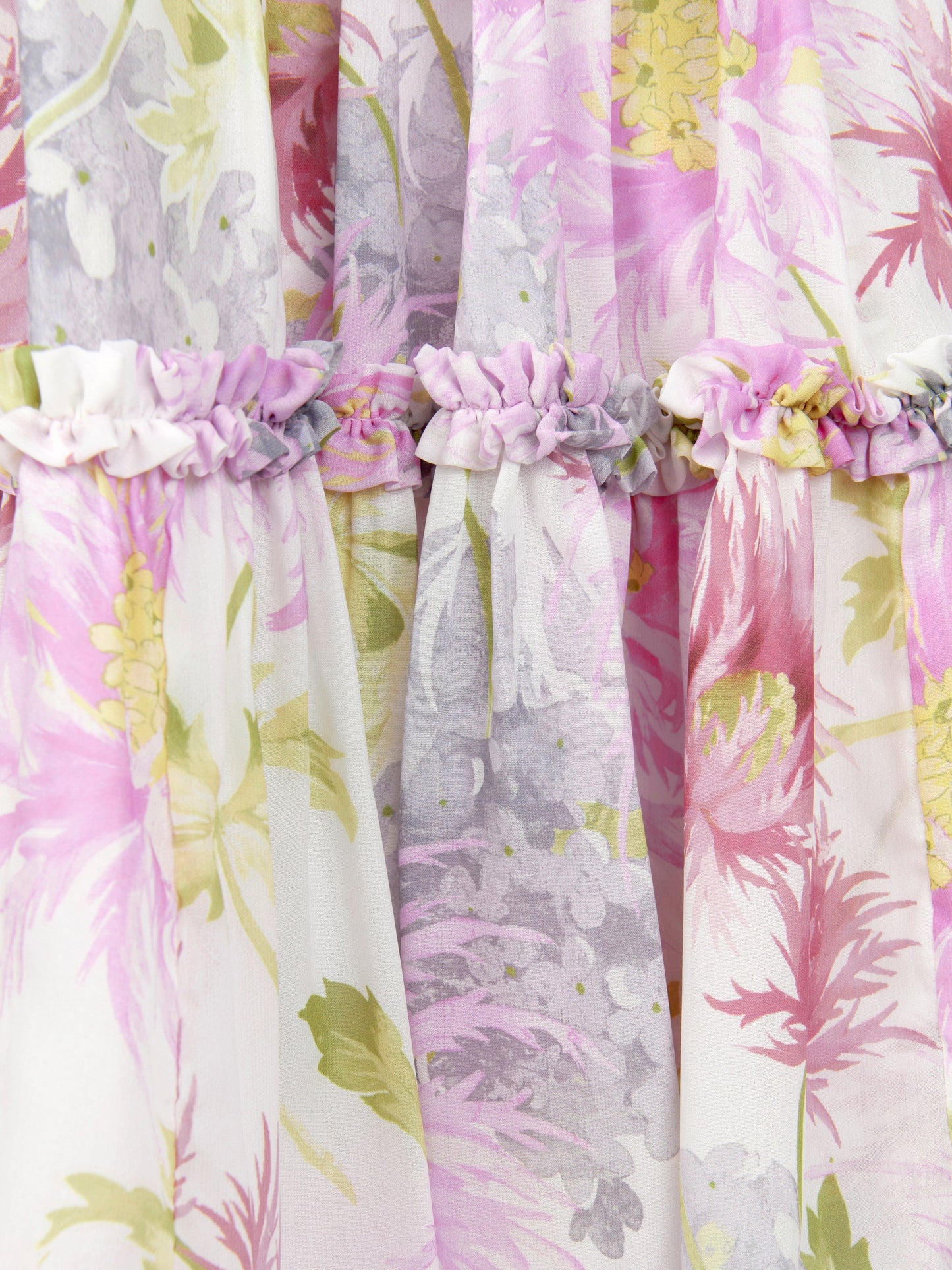 Needle & Thread 女童蜂鸟雪纺象牙色褶饰连衣裙