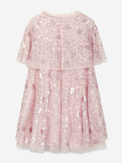 Needle & Thread Girls Shooting Stars Dress in Pink