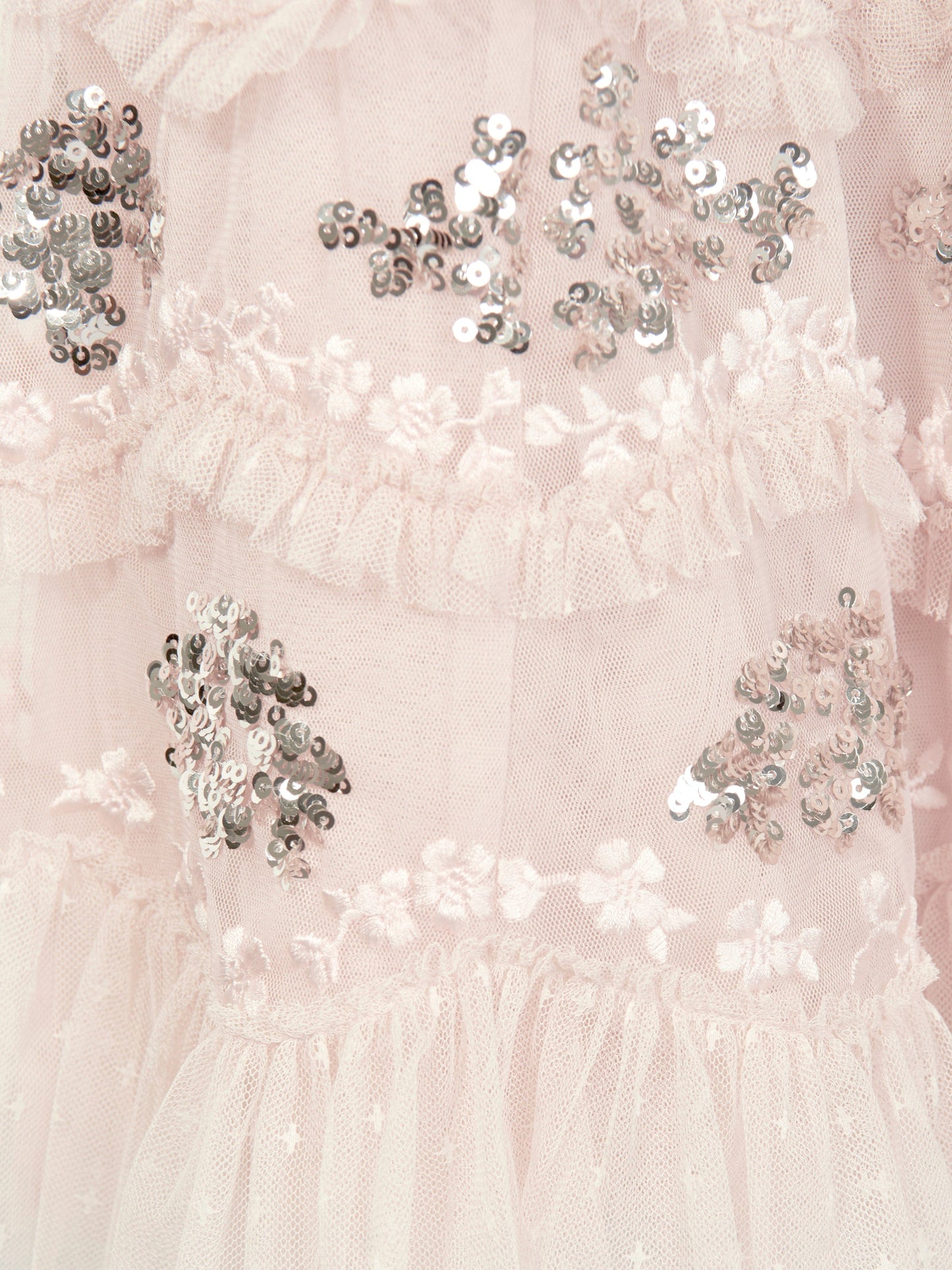 Needle & Thread Girls Daisy Wave Dress in Pink