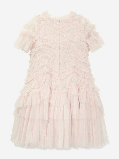 Needle & Thread Girls Elia Tulle Dress in Pink