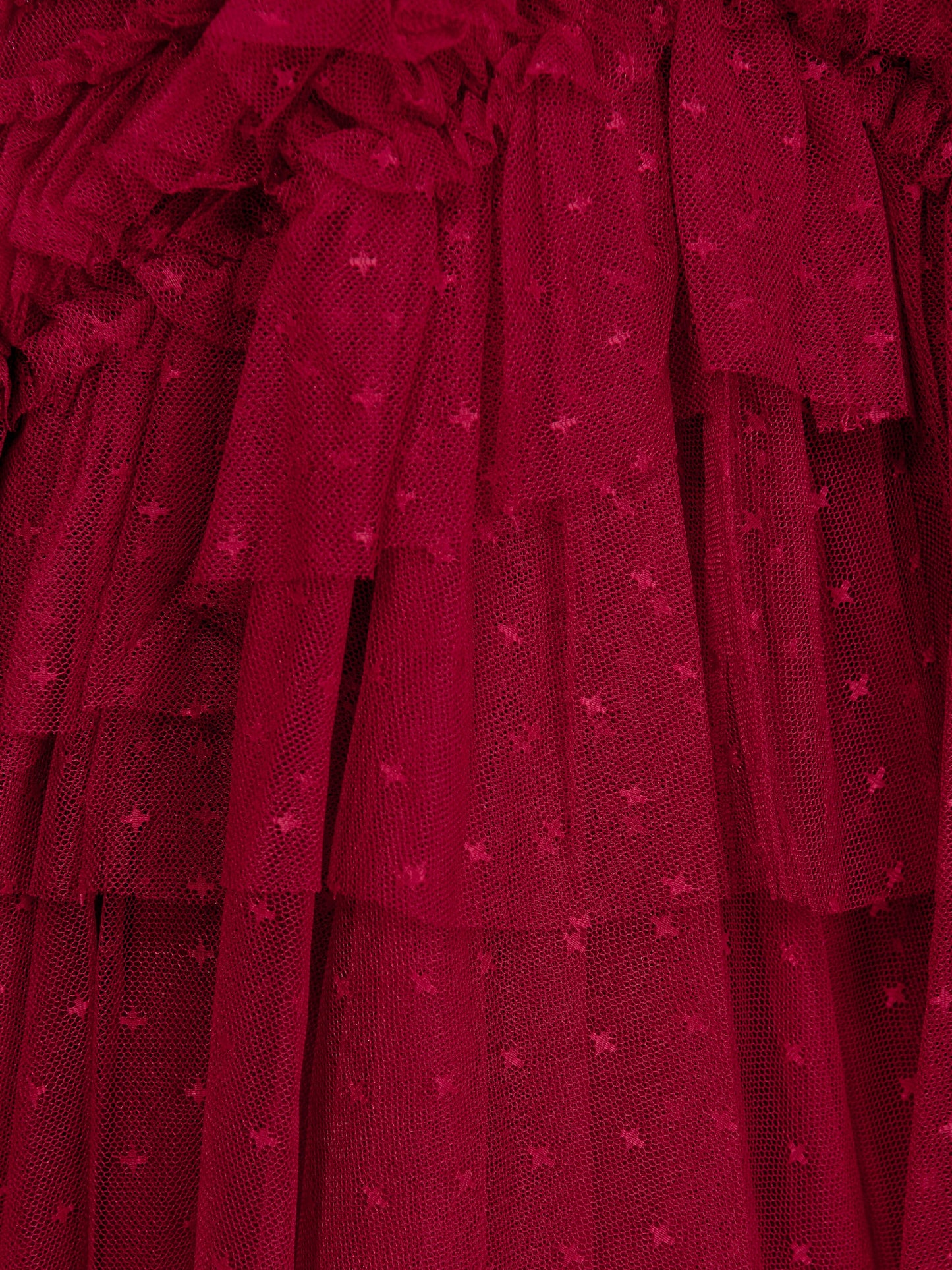 Needle & Thread Girls Elia Tulle Dress in Red