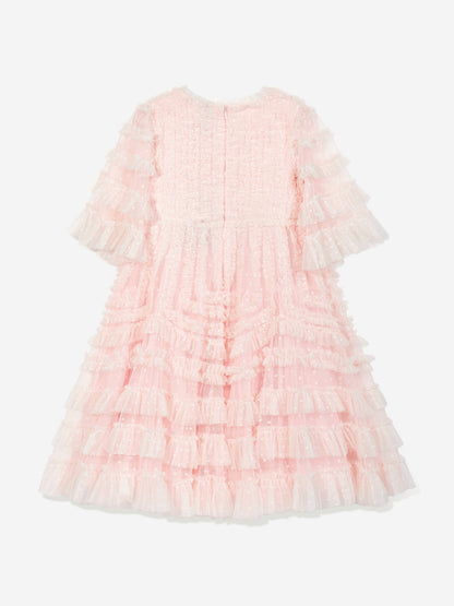 Needle & Thread Girls La Vie En Rose Dress in Pink