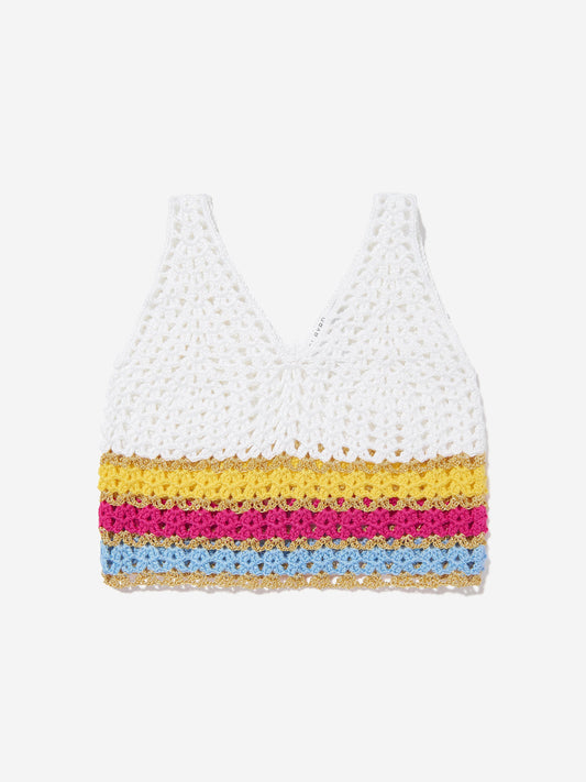 Girls Lavera Crop Top in White