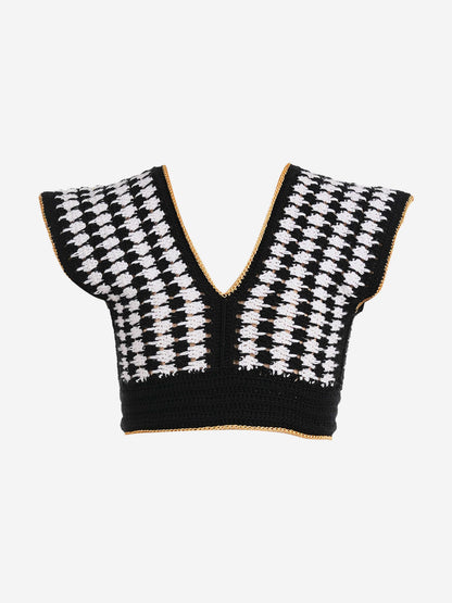 Girls Garnet Crop Top in Black
