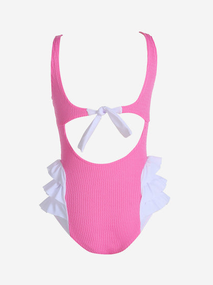 Girls Violet Swimsuit in Pink