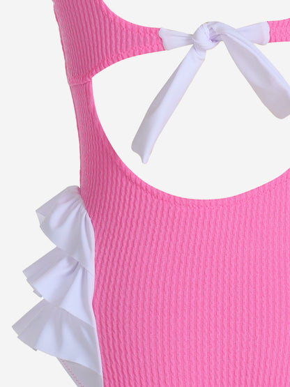 Girls Violet Swimsuit in Pink