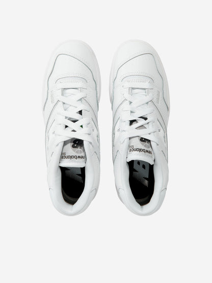 New Balance 儿童 550 徽标运动鞋（白色）