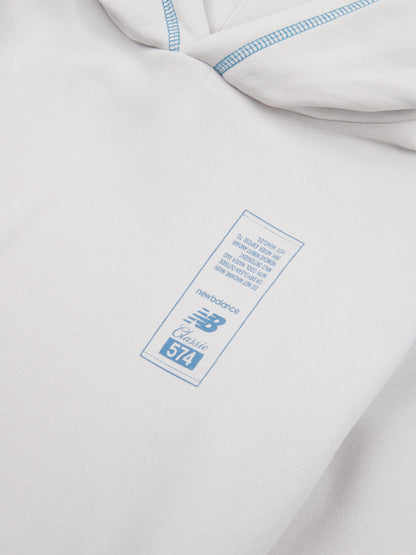 New Balance Boys 574 Diagram Hoodie in Grey