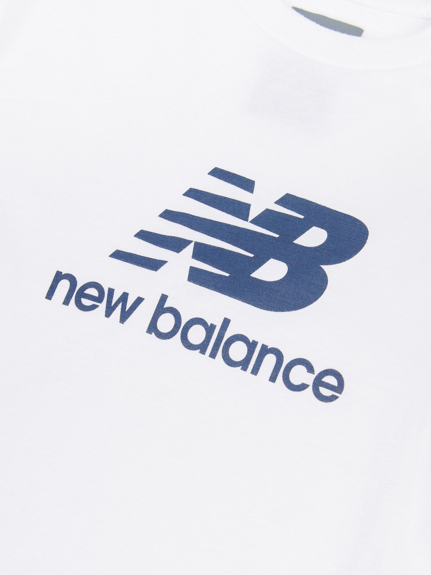 New Balance Boys Stacked Logo Short Set in White