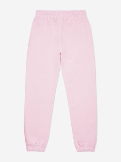 New Balance Girls Brush Back Small Logo Joggers in Pink