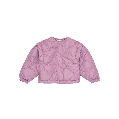 女童丁香紫棉服
