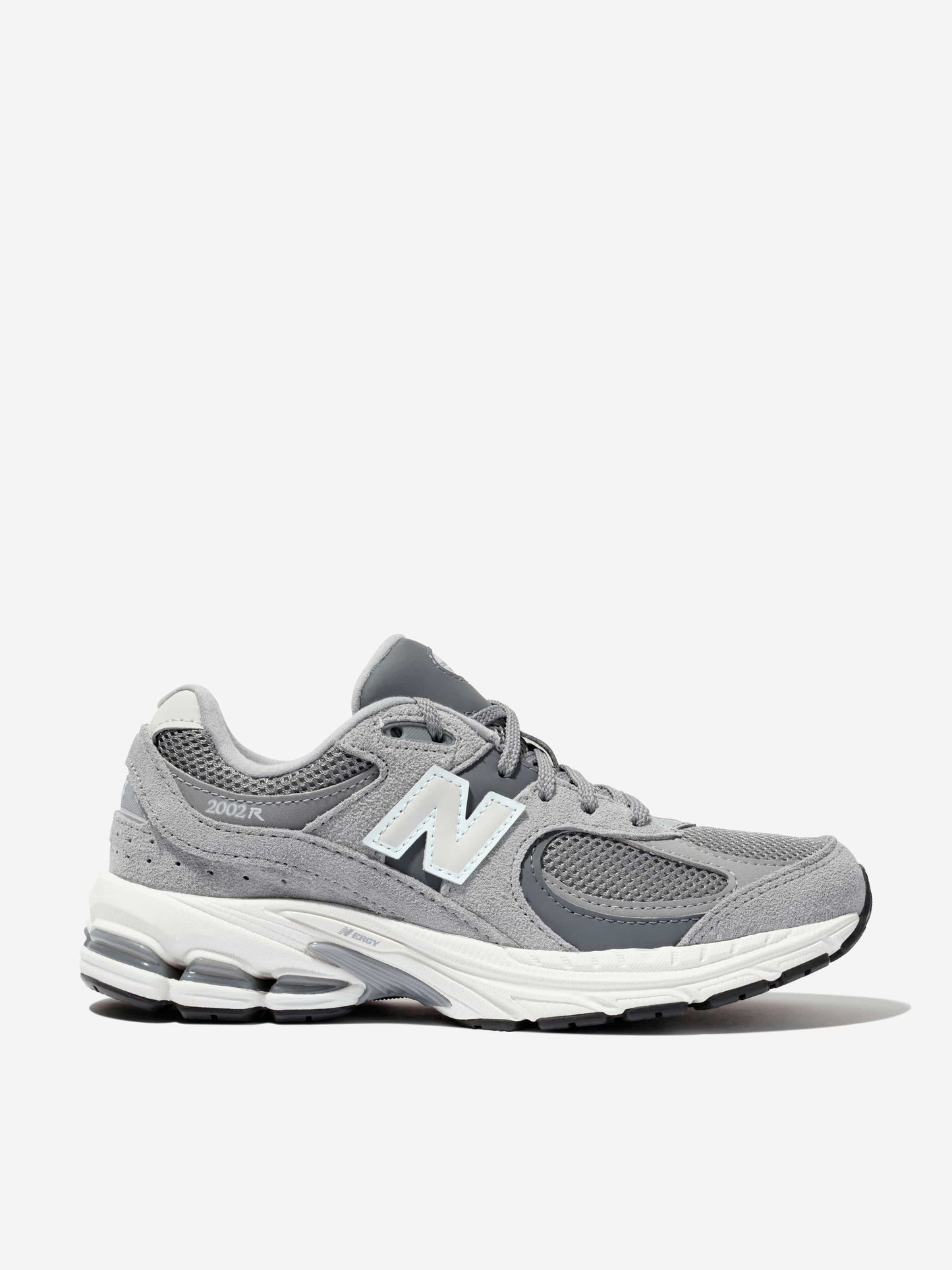 New Balance Kids 2002 系带徽标运动鞋（灰色）