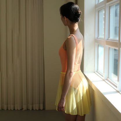 女士橙色&黄色双面芭蕾舞连体衣(NEW Ludmila Reversible Leotard/ORANGE/YELLOW)