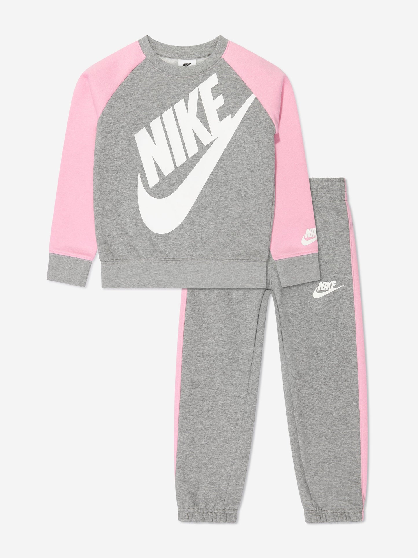 Nike 女童超大号 Futura Crew 运动服（灰色）