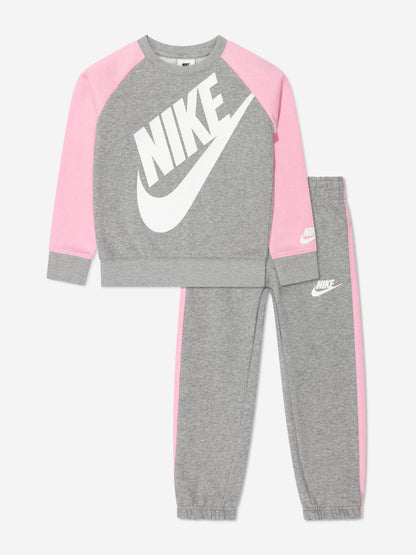 Nike 女童超大号 Futura Crew 运动服（灰色）