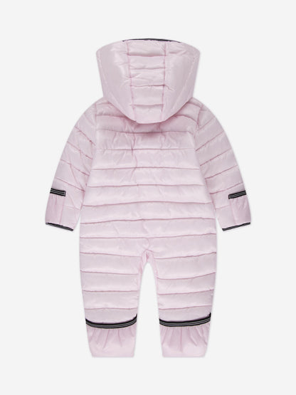 Nike Baby Girls Swoosh Snowsuit in Pink