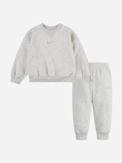Nike Kids Essential Fleece Tracksuit in Ivory