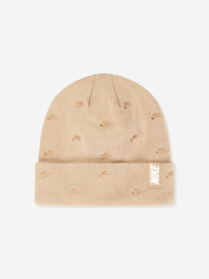 Kids Futura Beanie and Glove Set in Beige