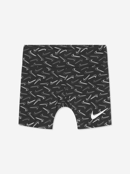 Nike 女童 Swoosh Logo 自行车短裤（黑色）