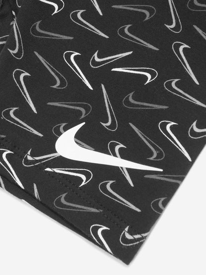 Nike 女童 Swoosh Logo 自行车短裤（黑色）