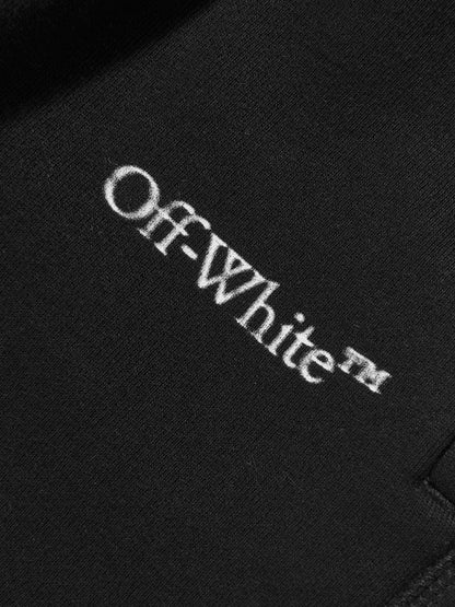 Off-White 男童黑色 Bookish Bit Logo 慢跑裤