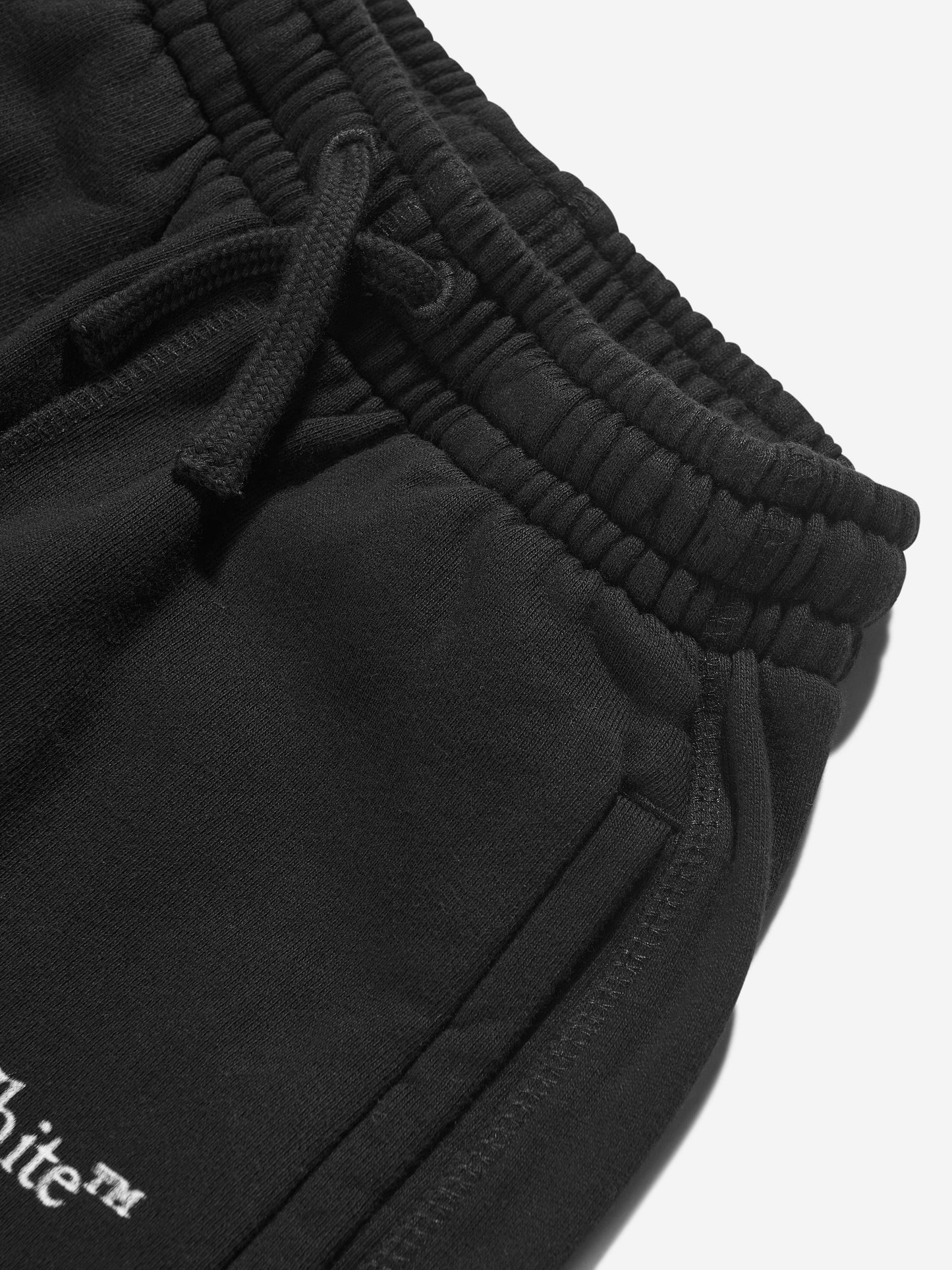 Off-White 男童黑色 Bookish Bit Logo 慢跑裤