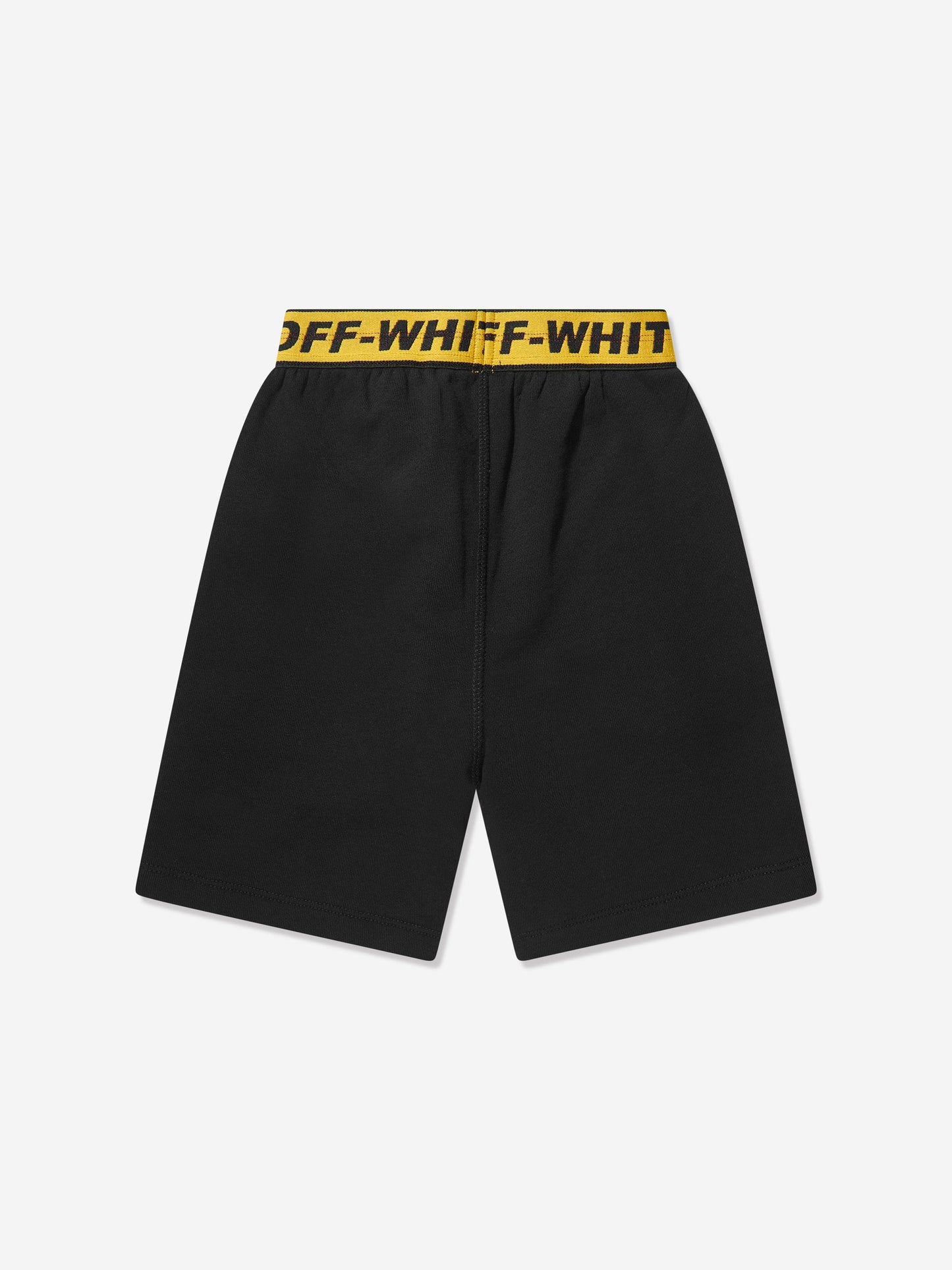 Off-White 男童工业风徽标带运动短裤（黑色）
