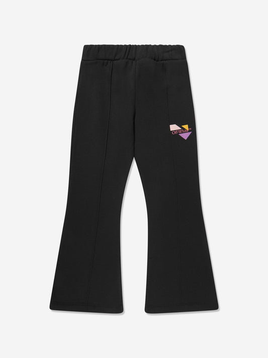 Off-White 女童徽标几何喇叭裤（黑色）