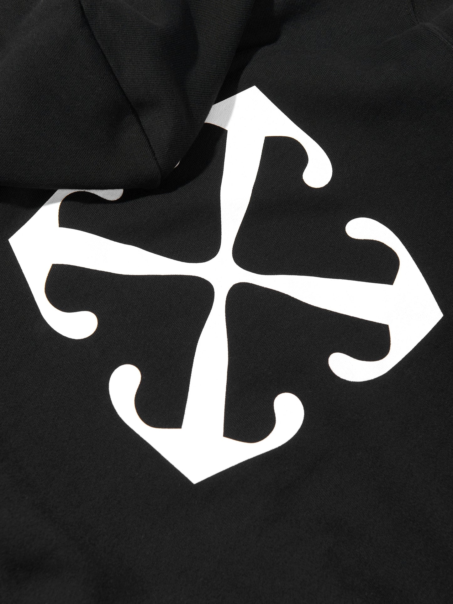 Boys Off Stamp Plain Hoodie in Black