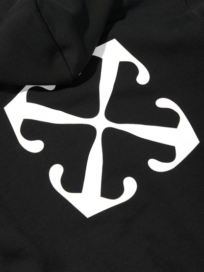Boys Off Stamp Plain Hoodie in Black