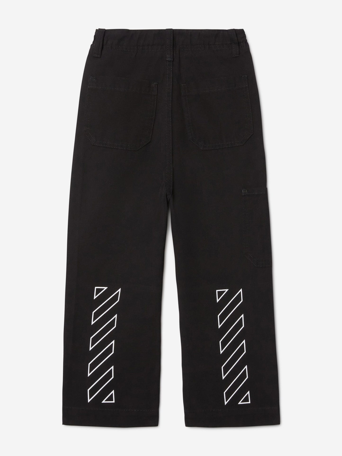 Off-White Boys Off Stamp Clear Worker Trousers in Black