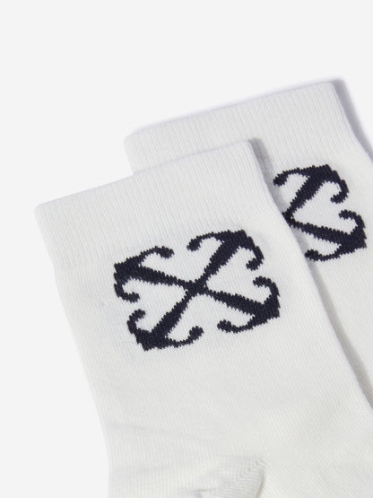 Off-White Kids Arrow Mid High Socks in White