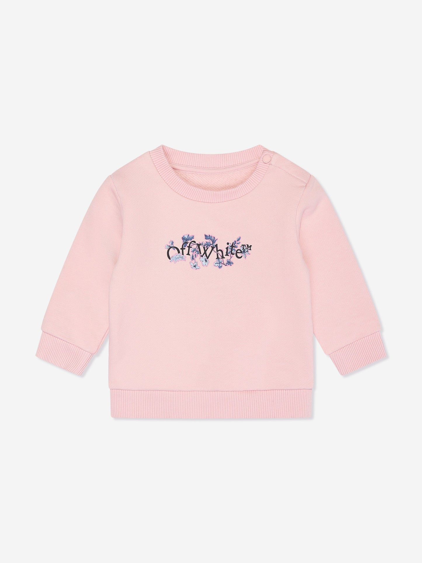 Off-White 女婴粉色书香花朵运动服