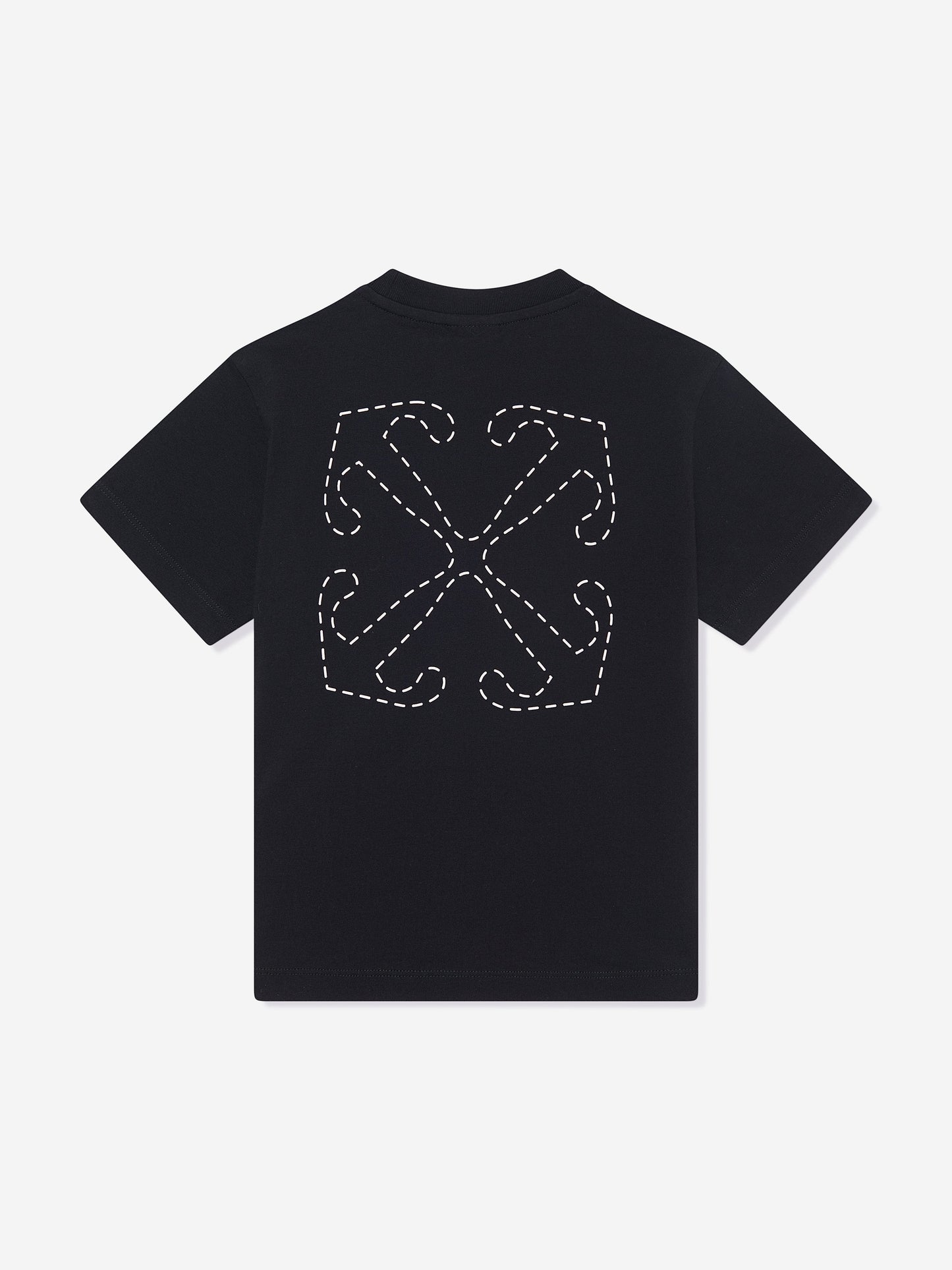 Off-White 女童箭头刺绣 T 恤（黑色）