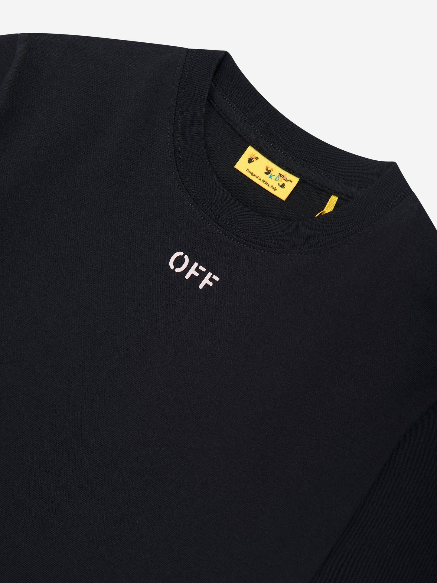 Off-White 女童箭头刺绣 T 恤（黑色）