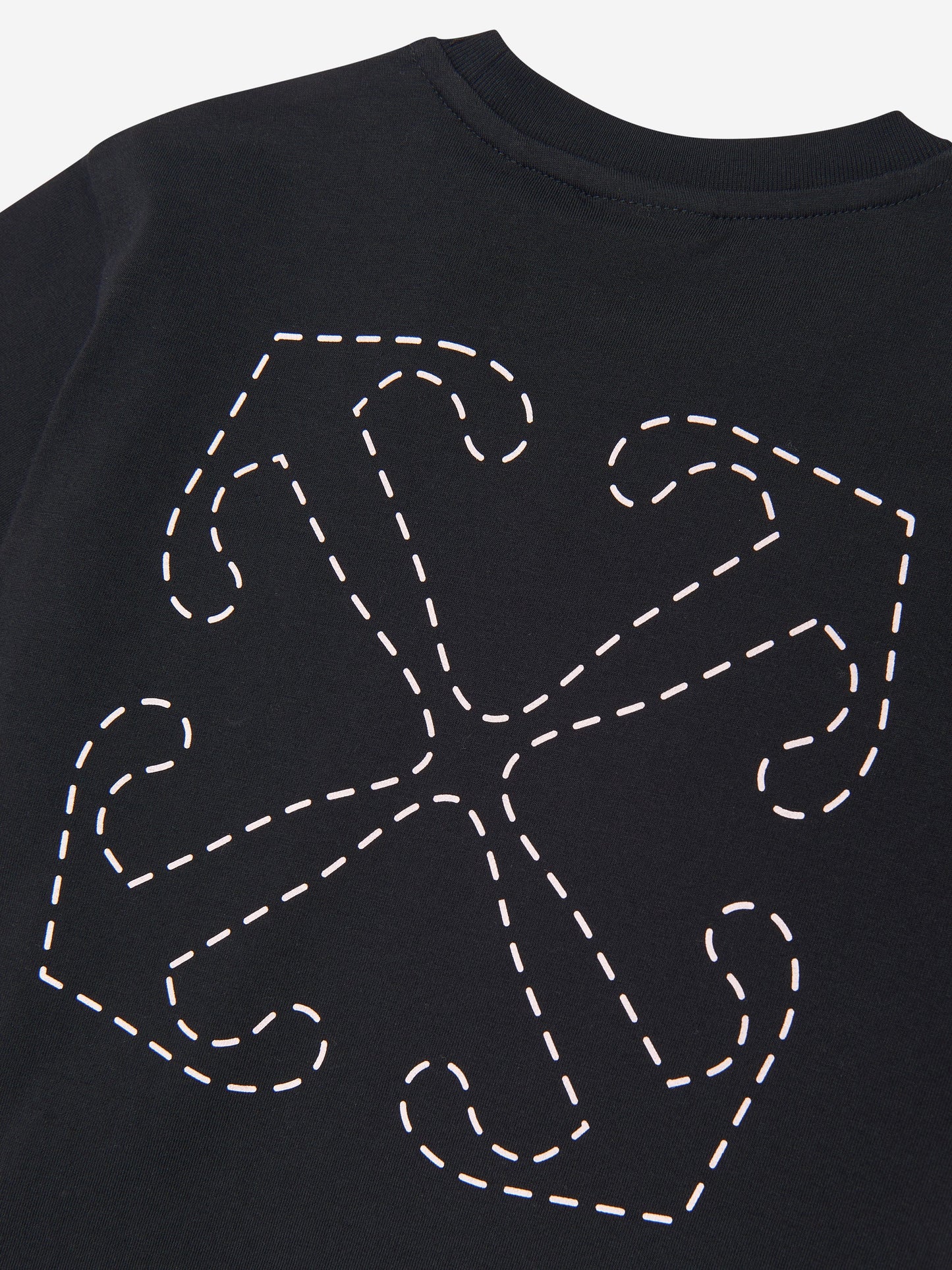 Off-White 女童箭头刺绣 T 恤（黑色）