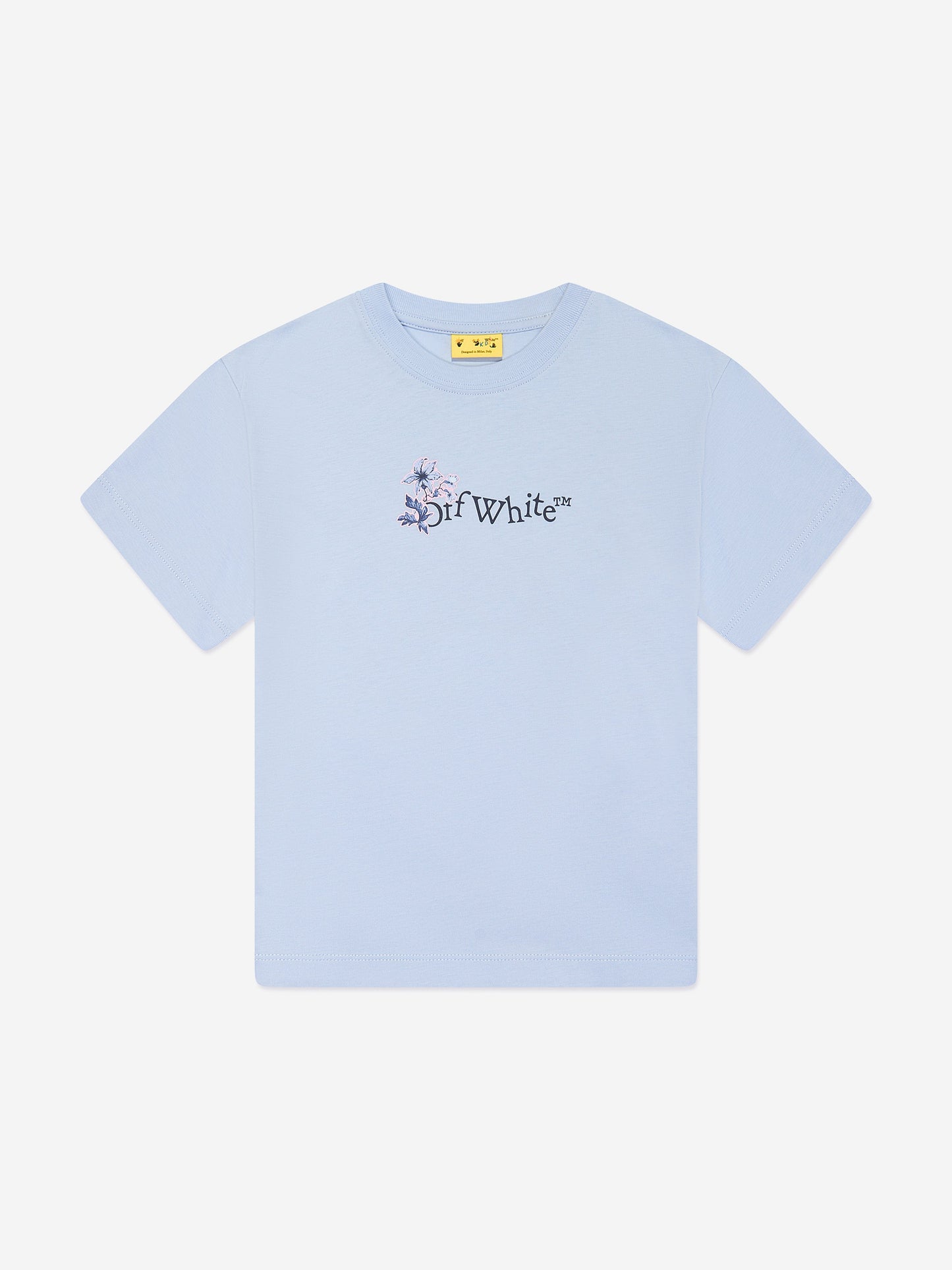 Off-White 女童蓝色箭头花朵 T 恤