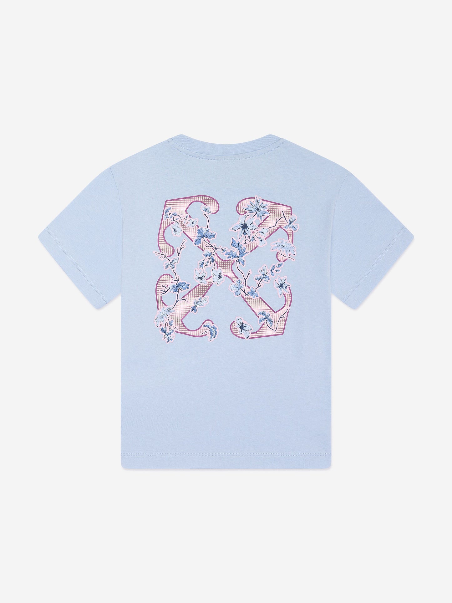 Off-White 女童蓝色箭头花朵 T 恤