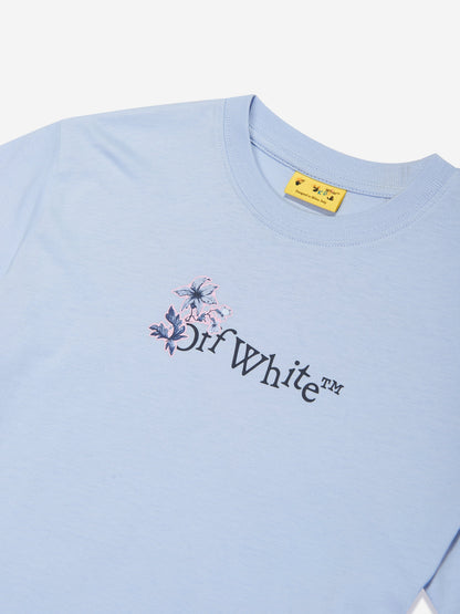 Off-White 女童蓝色箭头花朵 T 恤
