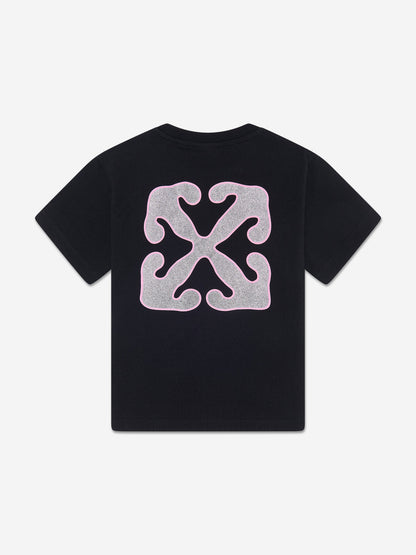 Off-White 女童 Arrow 厚 T 恤（黑色）