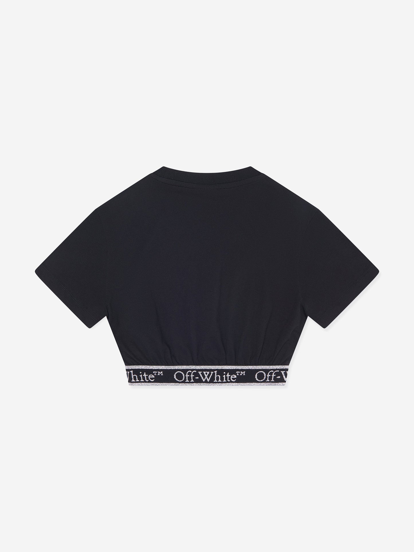 Off-White 女童 Bookish Logo Band 短款 T 恤（黑色）